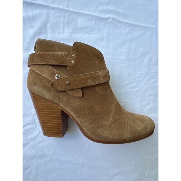 Rag & Bone New York Suede Women’s Camel Booties Size 39 1/2 Tan Beige Boots - Picture 5 of 16